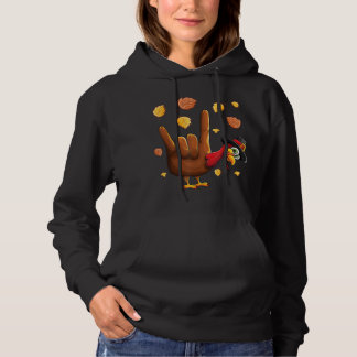 Sudadera ASL Tukey American Rótulo Language Te Amo Gracias