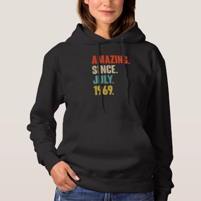 Sudadera Asombroso desde julio de 1969 53 años de edad (Anverso)