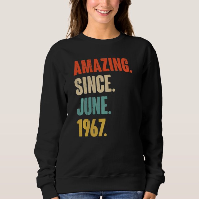 Sudadera Asombroso desde junio de 1967 55 años de edad 55º  (Anverso)