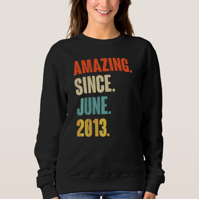 Sudadera Asombroso desde junio de 2013 Noveno cumpleaños de (Anverso)