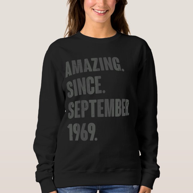 Sudadera Asombroso desde septiembre de 1969 53 años de edad (Anverso)
