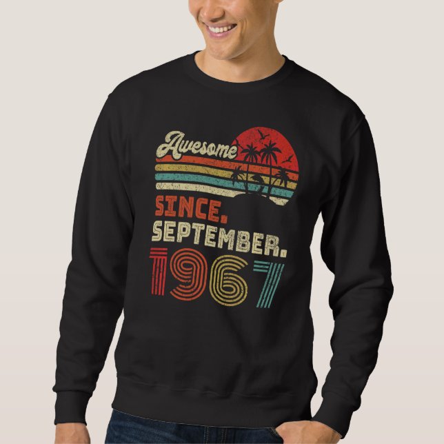 Sudadera Asombroso niño de 55 años desde septiembre de 1967 (Anverso)