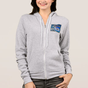 Sudadera Asombroso paracaidista y bandera estadounidense