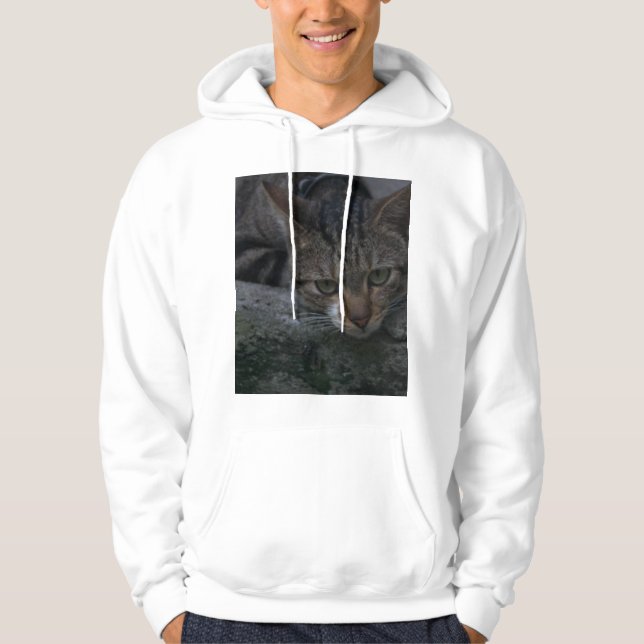 Sudadera Aspecto de gato gris (Anverso)