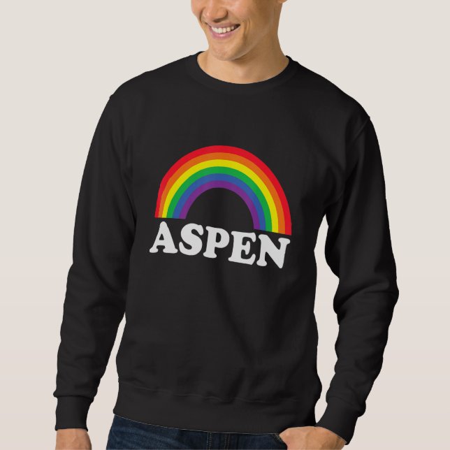 Sudadera Aspen Rainbow LGBTQ Gay Pride Lesbians Queer (Anverso)