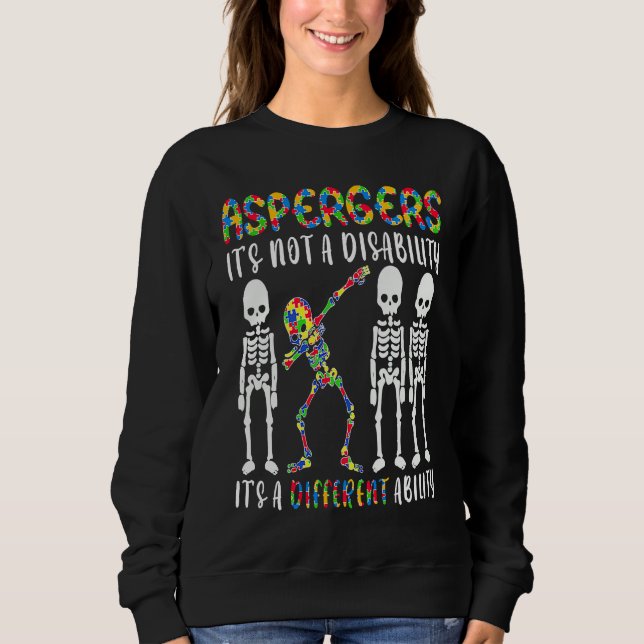 Sudadera Aspergers is not a disability it's a different abi (Anverso)