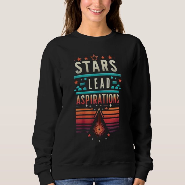 Sudadera Aspiraciones de estrellas de plomo (Anverso)