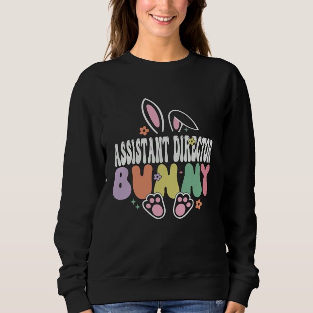Sudadera Assistant Director Bunny Easter Day Groovy Family  (Anverso)