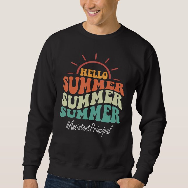 Sudadera Assistant Principal Groovy Last Day Of School Hell (Anverso)