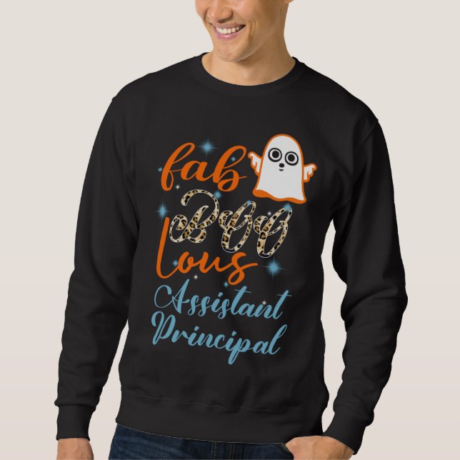 Sudadera Assistant Principal Halloween Fab Boo Lous Leopard (Anverso)