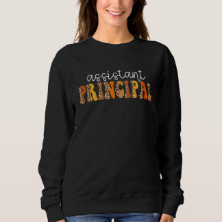 Sudadera Assistant Principal Leopard Groovy Cute Thanksgivi