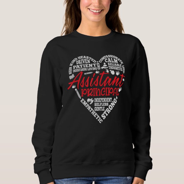 Sudadera Assistant Principal Teachers Cute Heart Back To Sc (Anverso)