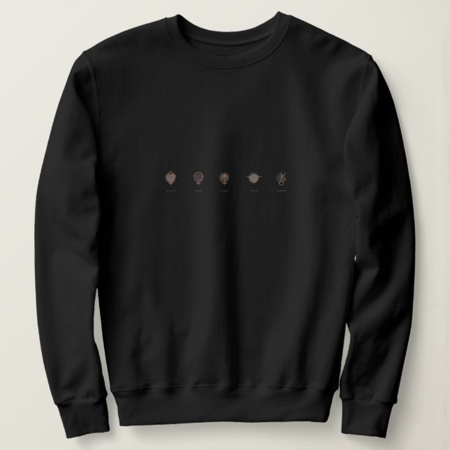 Sudadera Asteroides Zodiac (Anverso del diseño)