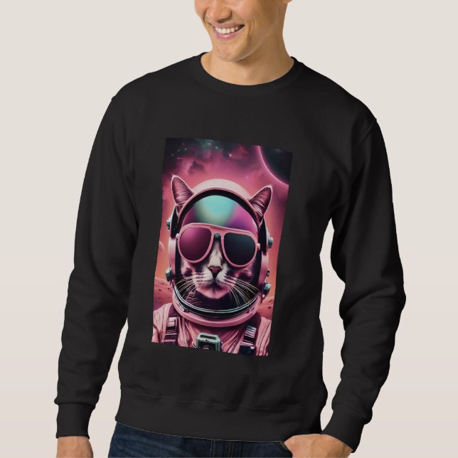 Sudadera Astrocat en el espacio (Anverso)