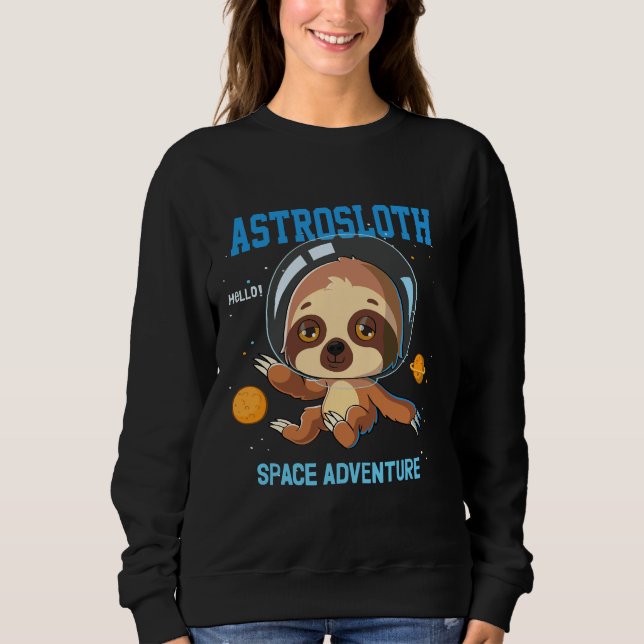 Sudadera Astroesloth astronauta en el espacio exterior (Anverso)