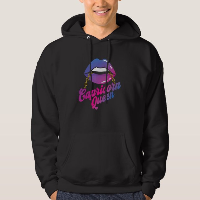 Sudadera Astrología de cumpleaños de la Reina Zodiac de Cap (Anverso)