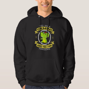 Sudadera Astrología del Rótulo Zodiaco Cute Gemini T Rex Di