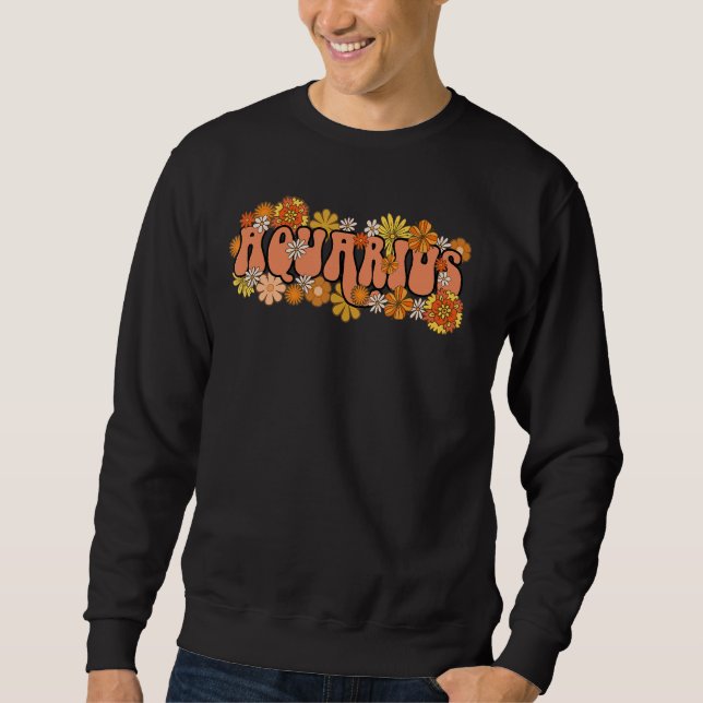 Sudadera Astrología Retro Rótulo Zodiac Enero Nacimiento de (Anverso)