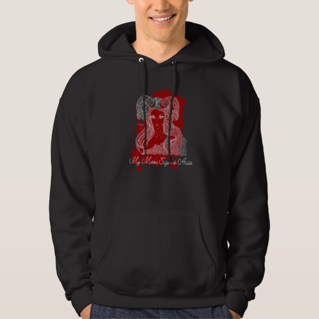 Sudadera Astrología Zodiac Horóscopo Mi Rótulo lunar son Ar (Anverso)