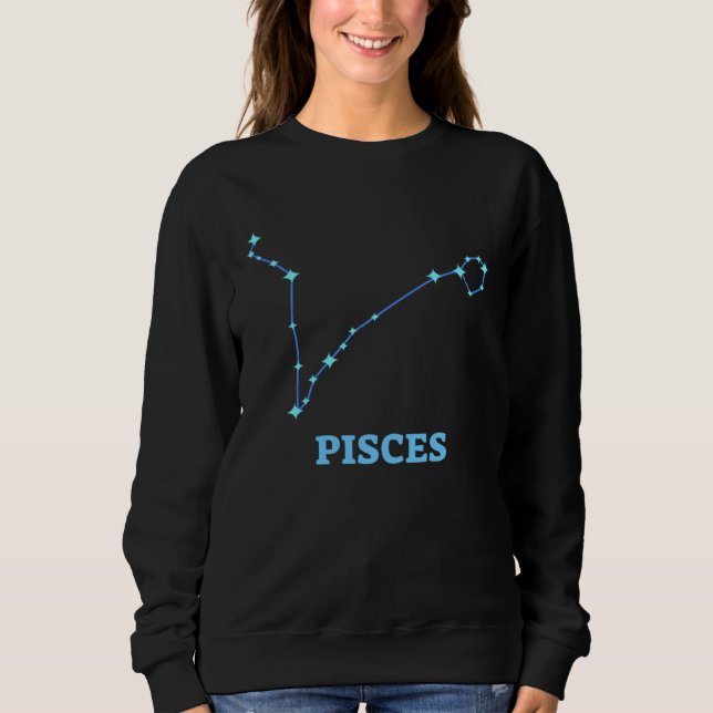 Sudadera Astrology Zodiac Sign Pisces Horoscope Constellati (Anverso)