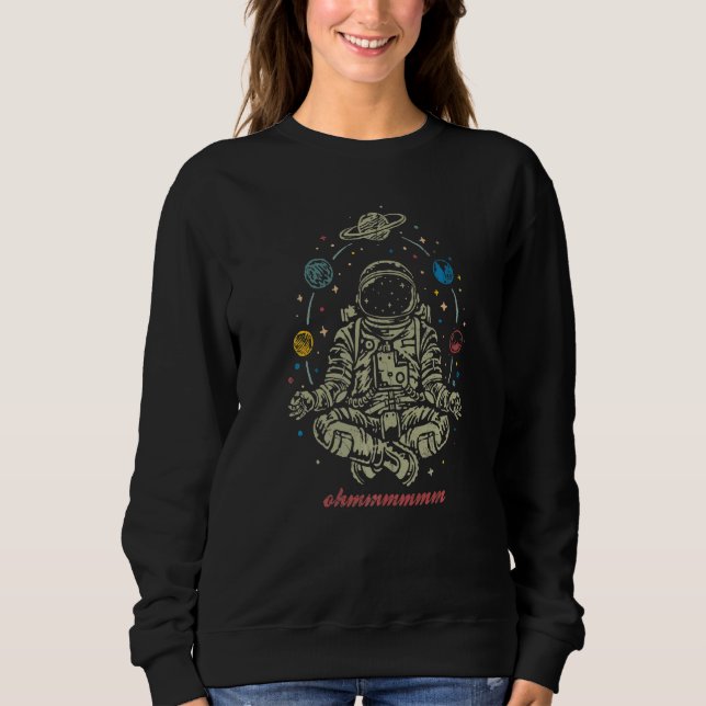 Sudadera Astronaut And Planets For Yoga Fans (Anverso)