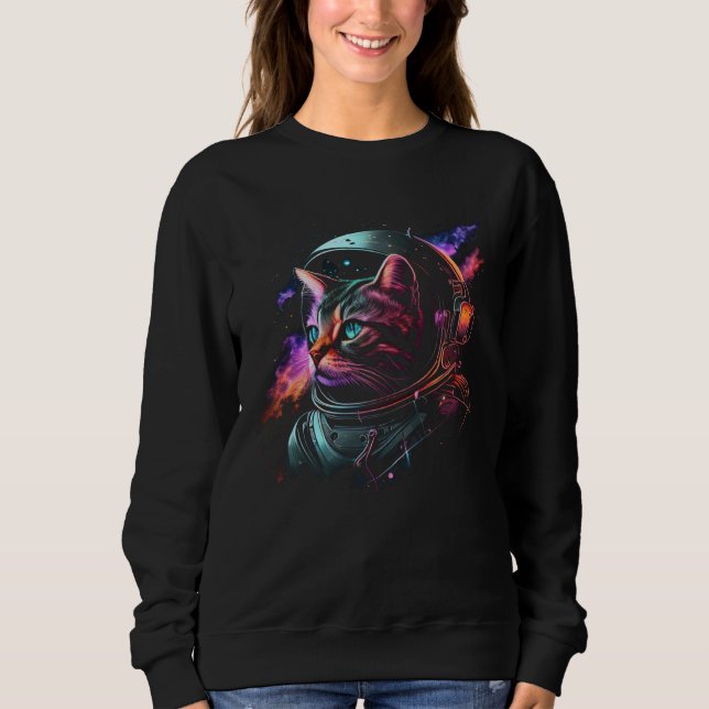 Sudadera Astronaut Cat or  Space Cat on Galaxy Cat (Anverso)