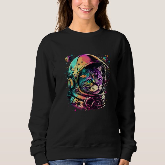 Sudadera Astronaut Cat Space Cat Galaxy Kitten (Anverso)