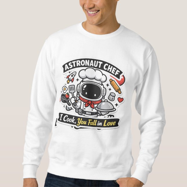 Sudadera Astronaut Chef – Love Is My Secret Ingredient 🚀🍳 (Anverso)