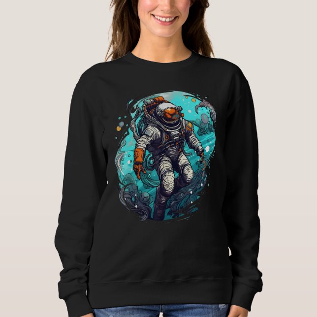 Sudadera Astronaut Floating in the Water  Cool Astronaut Gr (Anverso)