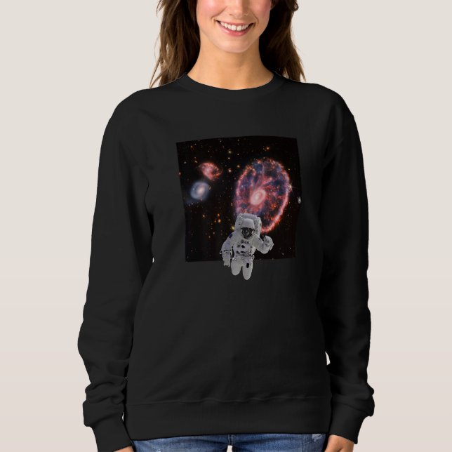 Sudadera Astronaut in Cartwheel Galaxy Webb Space Telescope (Anverso)