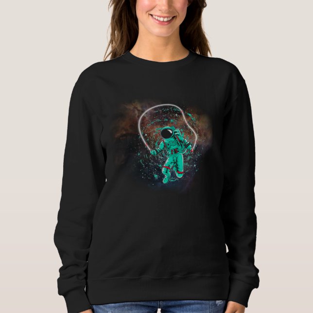 Sudadera Astronaut Jumping Rope in Outer Space by Nebula (Anverso)