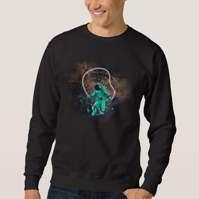 Sudadera Astronaut Jumping Rope in Outer Space by Nebula (Anverso)