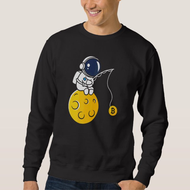 Sudadera Astronaut Moon Fishing BTC Crypto Cryptocurrency B (Anverso)