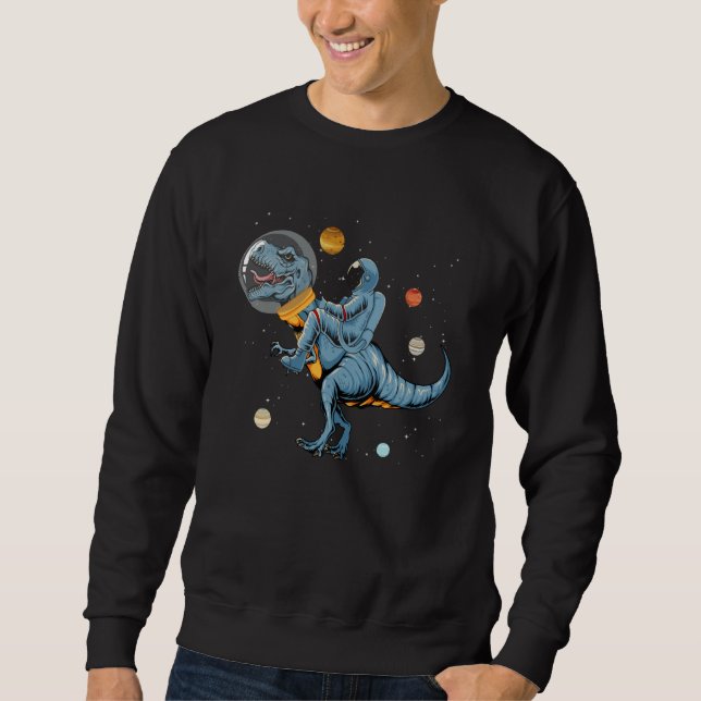 Sudadera Astronaut Rex Dinosaur Space Solar System Boys Kid (Anverso)