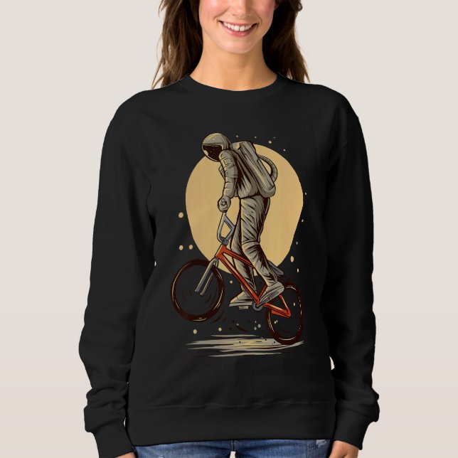 Sudadera Astronaut Riding Bmx Moon Space Boys Girls Kids As (Anverso)