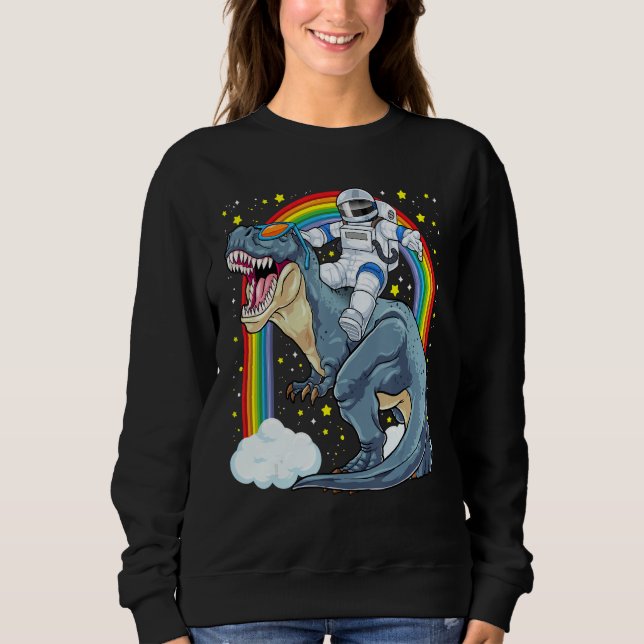 Sudadera Astronaut Riding Dinosaur Rex Astro Space Dino Pre (Anverso)