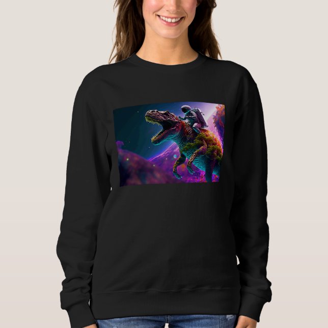 Sudadera Astronaut riding Tyrannosaurus Rex (Anverso)