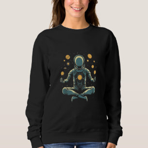 Sudadera Astronaut Yoga Pose Planeta Espacio Meditación Spa
