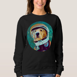 Sudadera Astronauta Adorable De Golden Retriever