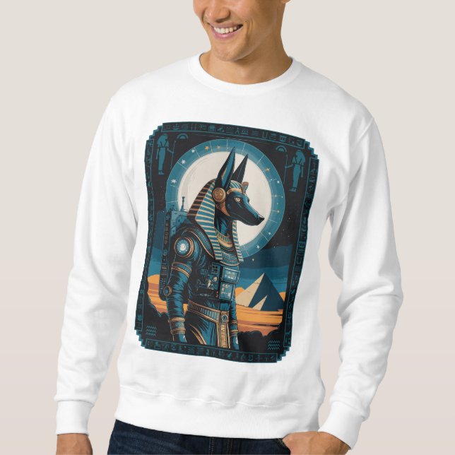 Sudadera Astronauta Anubis - Guardián cósmico de la tarde (Anverso)