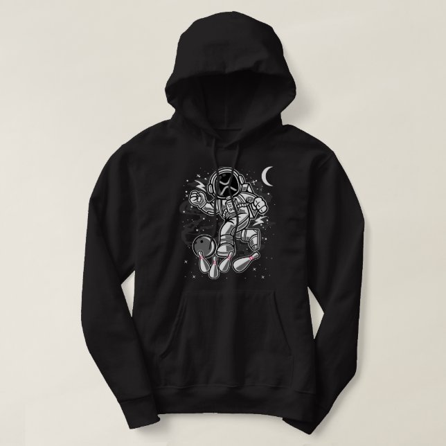 Sudadera Astronauta Bowling Ripple XRP Crypto Coin HODL (Diseño del anverso)
