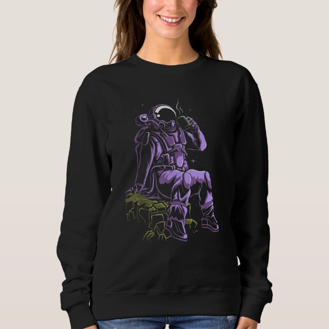Sudadera Astronauta Con Cafeína De Café Mug En El Espacio (Anverso)