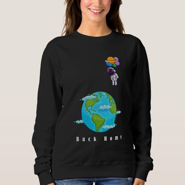 Sudadera astronauta con tierra de aterrizaje de globos (Anverso)
