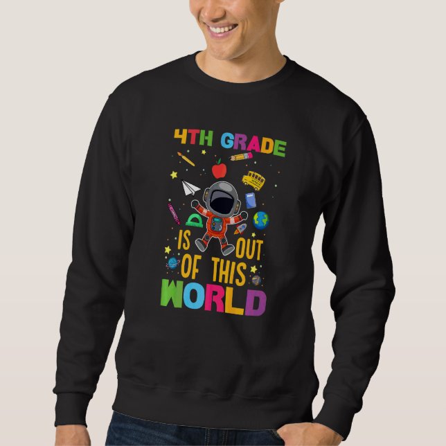 Sudadera Astronauta de 4to Grado De Regreso A La Escuela Pr (Anverso)