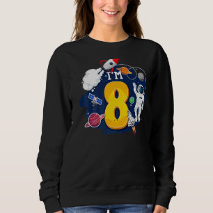 Sudadera Astronauta de 8 años en el espacio exterior 8 cump