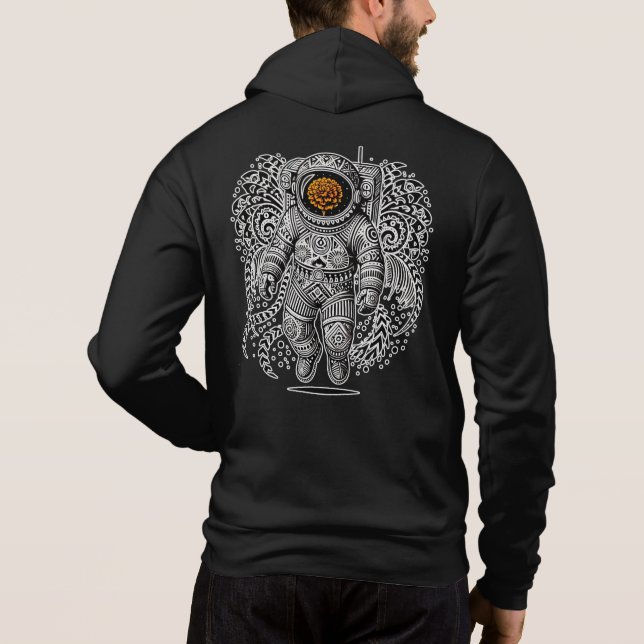 Sudadera Astronauta de Alebrije Marigold" Hoodie - Folkart (Reverso)