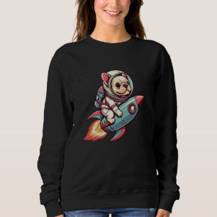 Sudadera Astronauta de Bulldog francés crema Mars Dog Lover