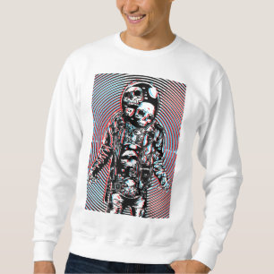 Sudadera Astronauta de Cráneo Cósmico en Arte Hipnótico