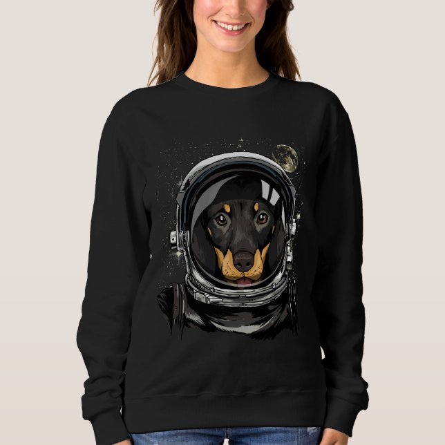 Sudadera Astronauta de exploración espacial de perros de Da (Anverso)