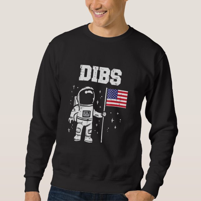 Sudadera Astronauta De La Luna De Los Ee.Uu. Bandera Estado (Anverso)
